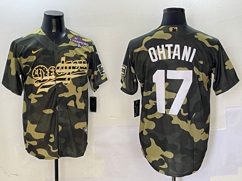 Men Los Angeles Dodgers #17 Ohtani Camo Joint Name 2025 Nike MLB Jersey style 4->los angeles dodgers->MLB Jersey